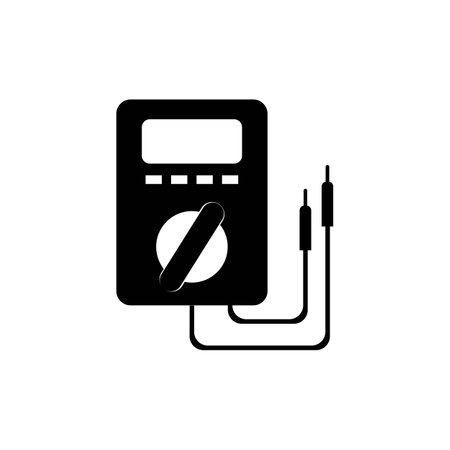 digital multimeter icon vector illustration logo designのイラスト素材