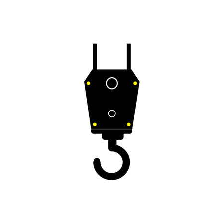 crane hook logo vector illustration designのイラスト素材