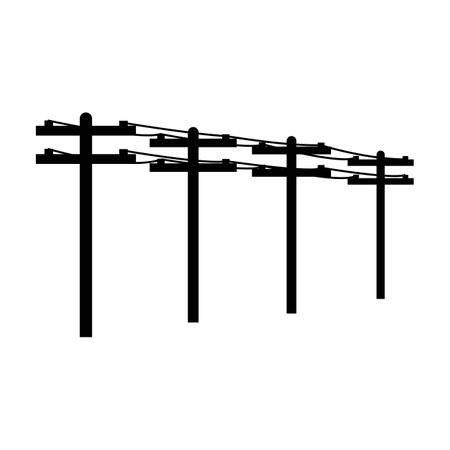 high voltage power line icon vector illustration designのイラスト素材