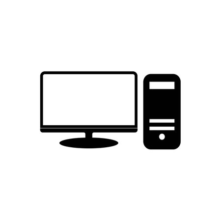 monitor vector icon illustration simple design.のイラスト素材