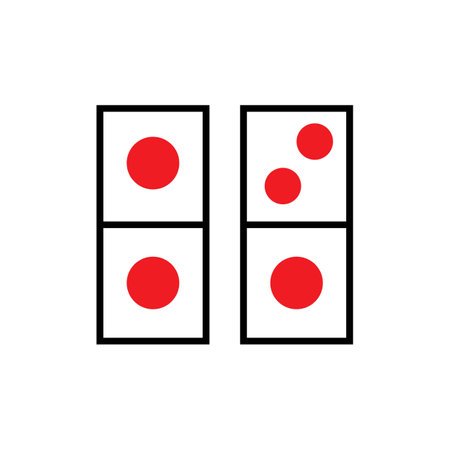 domino card icon vector symbol templateのイラスト素材