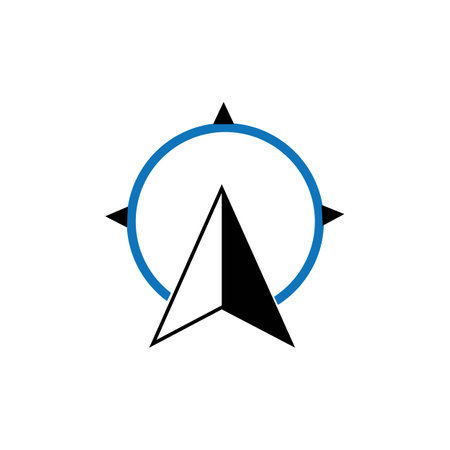 compass icon vector simple design illustrationのイラスト素材