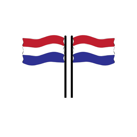 Netherlands flag icon vector illustration symbol designのイラスト素材