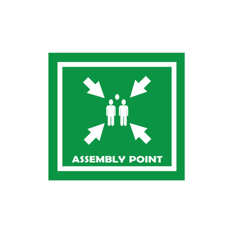 Assembly Point Icon. Evacuation Plan illustrationのイラスト素材