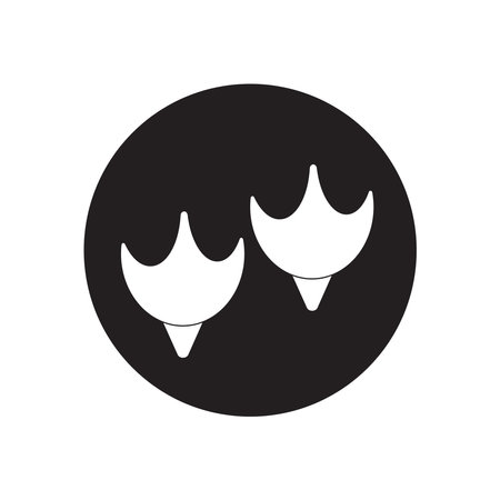 Animal Footprint, Duck Paw, Goose Trace. Flat Vector Icon illustration template designのイラスト素材