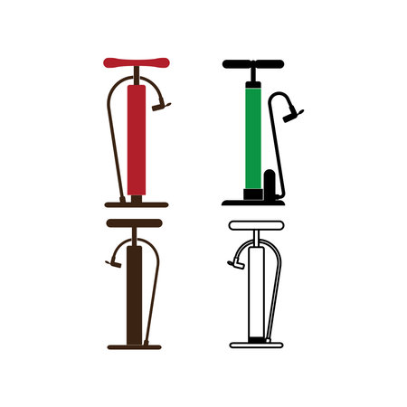 Bicycle and motorcycle air pump icon vector illustration design templateのイラスト素材