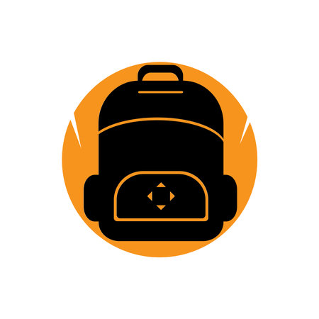 bagpack travel icon logo design illustrationのイラスト素材