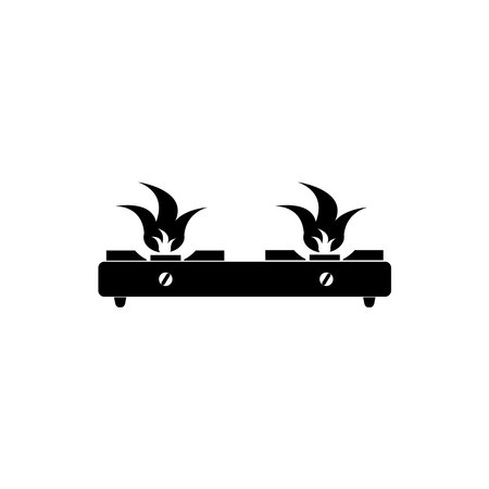 Gas stove icon vector design illustration logo template.のイラスト素材