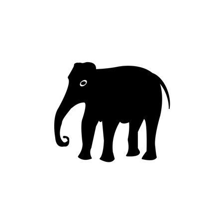 elephant icon vector illustration simple designのイラスト素材