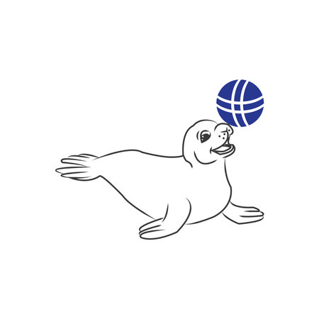 sea ââlion icon vector illustration simple designのイラスト素材