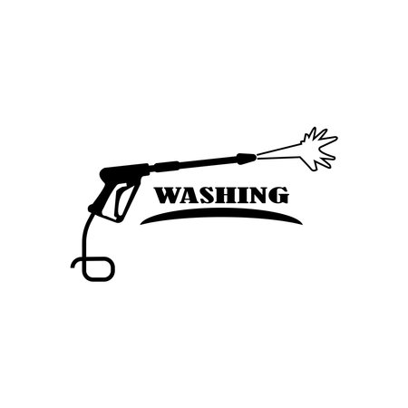 high pressure water gun icon vector illustration logo designのイラスト素材