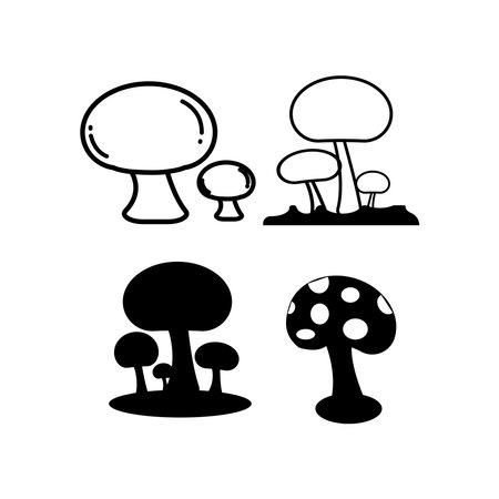 mushroom logo vector illustration design templateのイラスト素材