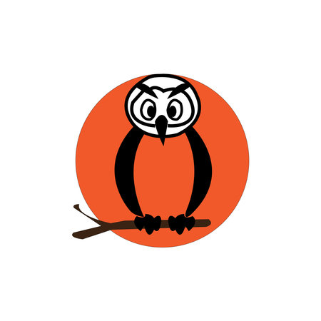 owl icon vector illustration simple designのイラスト素材
