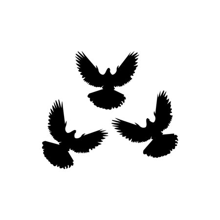 flying dove icon vectorr illustration logo designのイラスト素材
