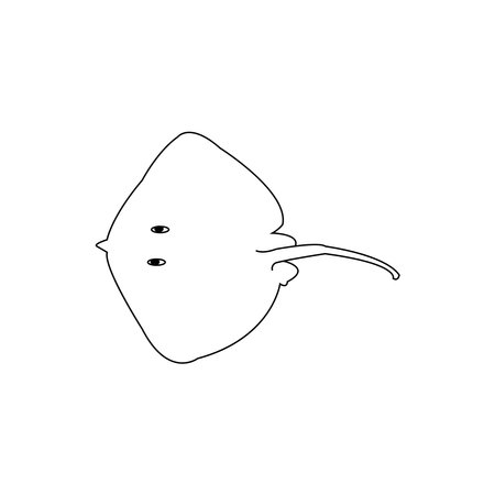 stingray icon vector illustration symbol designのイラスト素材