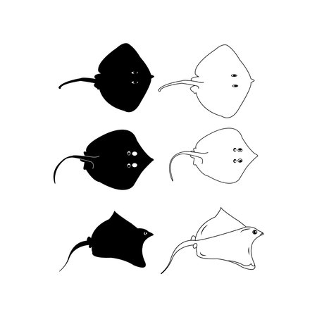 stingray icon vector illustration symbol design