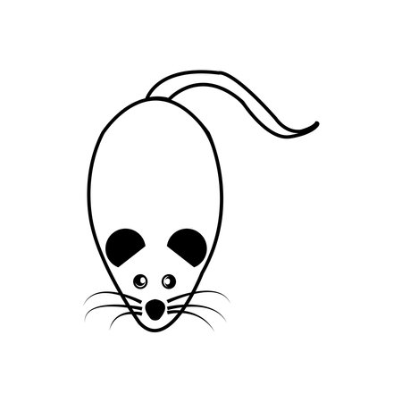 mouse icon vector illustration simple designのイラスト素材