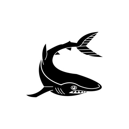 shark icon vector illustration symbol designのイラスト素材