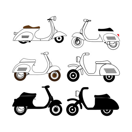 vespa motorbike icon vector illustration symbol designのイラスト素材