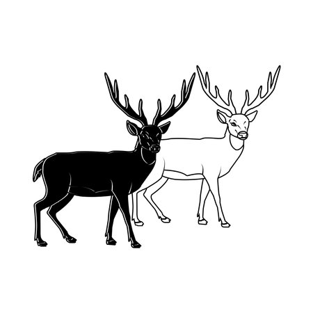 deer icon vector illustration symbol designのイラスト素材