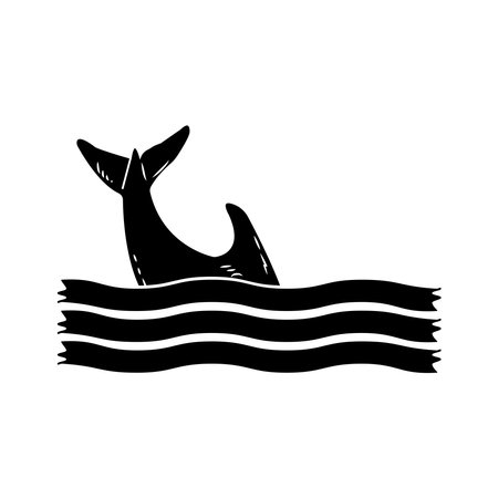 dolphin icon vector illustration simple designのイラスト素材