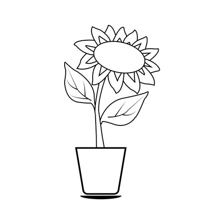 icons of various kinds of flowers, sunflowers, tulips and othersのイラスト素材