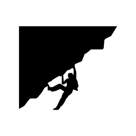 rock climbing icon vector illustration symbol designのイラスト素材