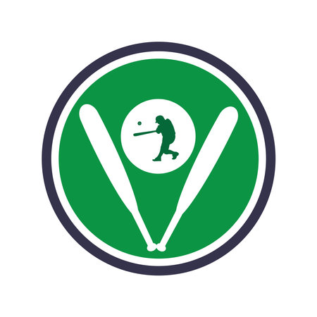 softball icon vector illustration simple designのイラスト素材
