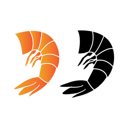 shrimp icon vector illustration symbol designのイラスト素材