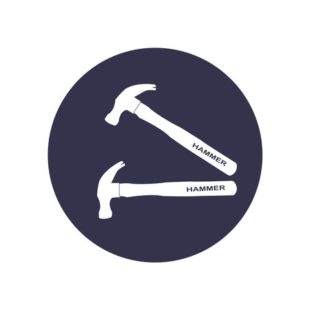 hammer icon vector illustration logo designのイラスト素材
