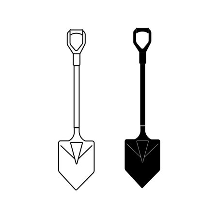 shovel icon vector illustration symbol designのイラスト素材