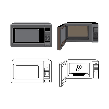 microwave icon vector illustration symbol designのイラスト素材