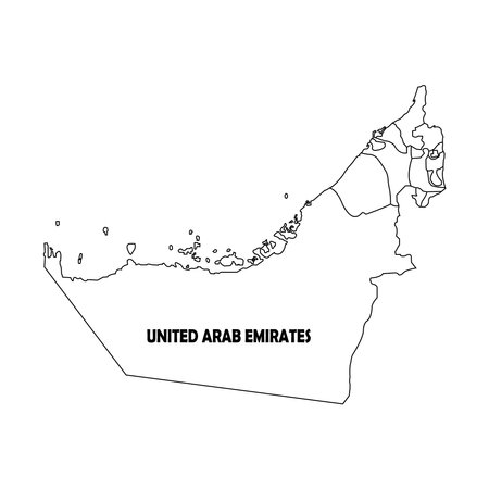 United Arab Emirates map vector design templateのイラスト素材