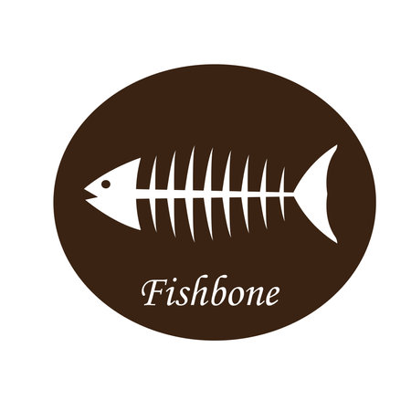 fishbone icon vector illustration symbol designのイラスト素材
