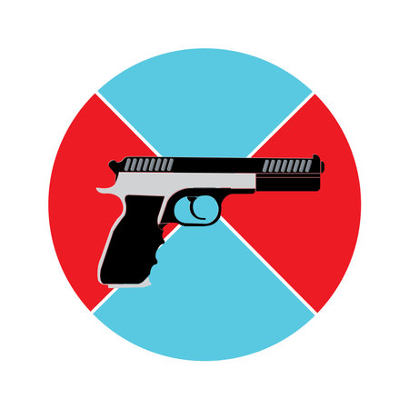 Gun vector icon illustration logo template.のイラスト素材