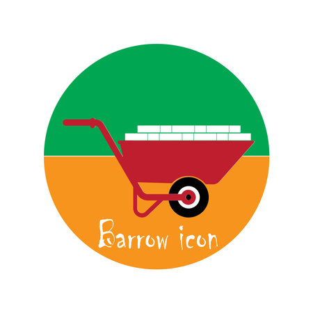 wheelbarrow vector icon,illustration logo designのイラスト素材