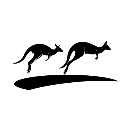 kangaroo icon vector illustration simple designのイラスト素材