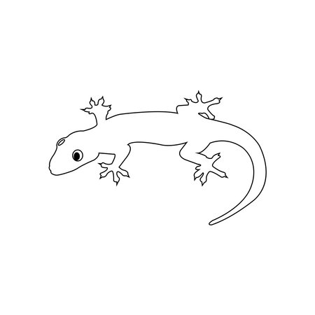 lizard icon vector illustration simple designのイラスト素材