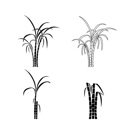 Sugar cane icon Vector Illustration design Logo templateのイラスト素材