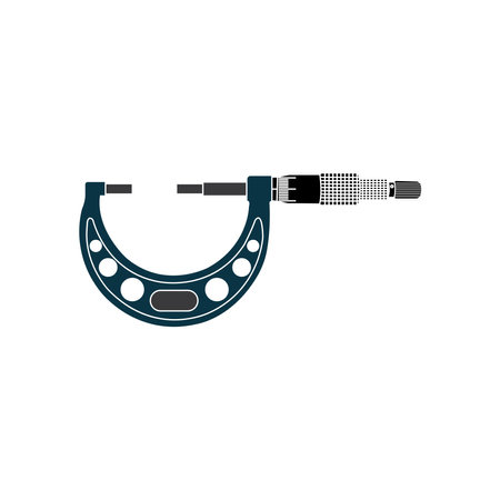 micrometer measuring instrument vector illustration design templateのイラスト素材