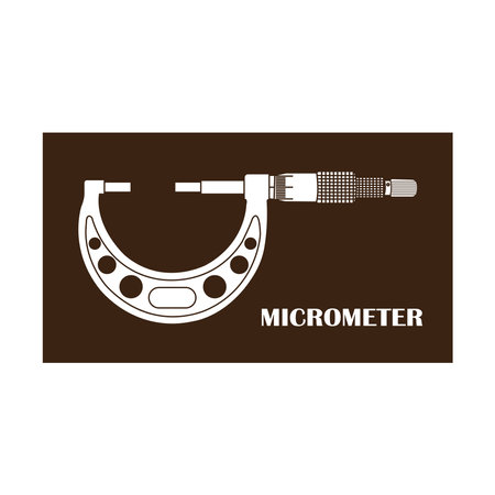 micrometer measuring instrument vector illustration design templateのイラスト素材