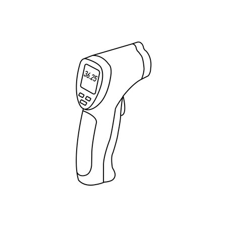 digital thermometer icon vector simple designのイラスト素材