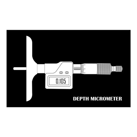 micrometer dept measuring instrument icon vector simple designのイラスト素材