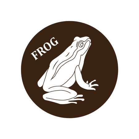 Frog icon vector illustration logo design template.のイラスト素材