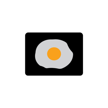 fried egg icon vector illustration symbol designのイラスト素材