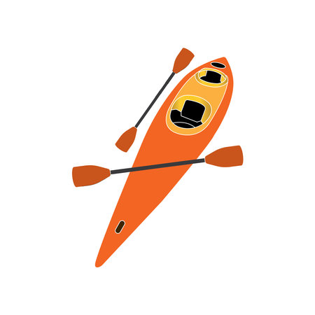 kayaking vector icon illustration symbol designのイラスト素材