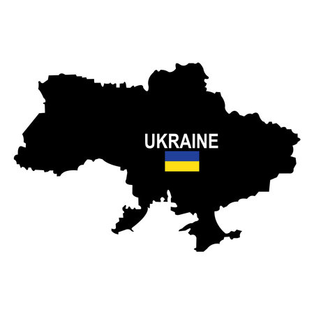 Ukraine map icon vector illustration symbol designのイラスト素材