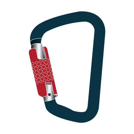 Carabiner mountain equipment icon vector illustration symbol designのイラスト素材