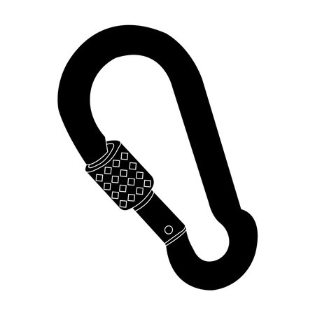 Carabiner mountain equipment icon vector illustration symbol designのイラスト素材