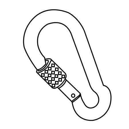 Carabiner mountain equipment icon vector illustration symbol designのイラスト素材